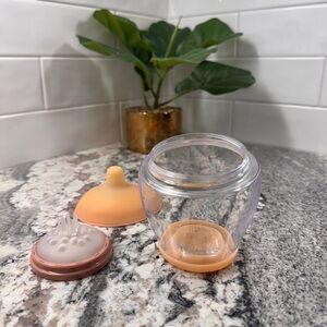 Orange Silicone Baby Food Feeder